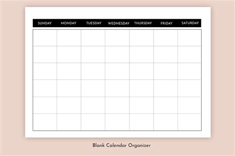 Blank Fillable Calendar